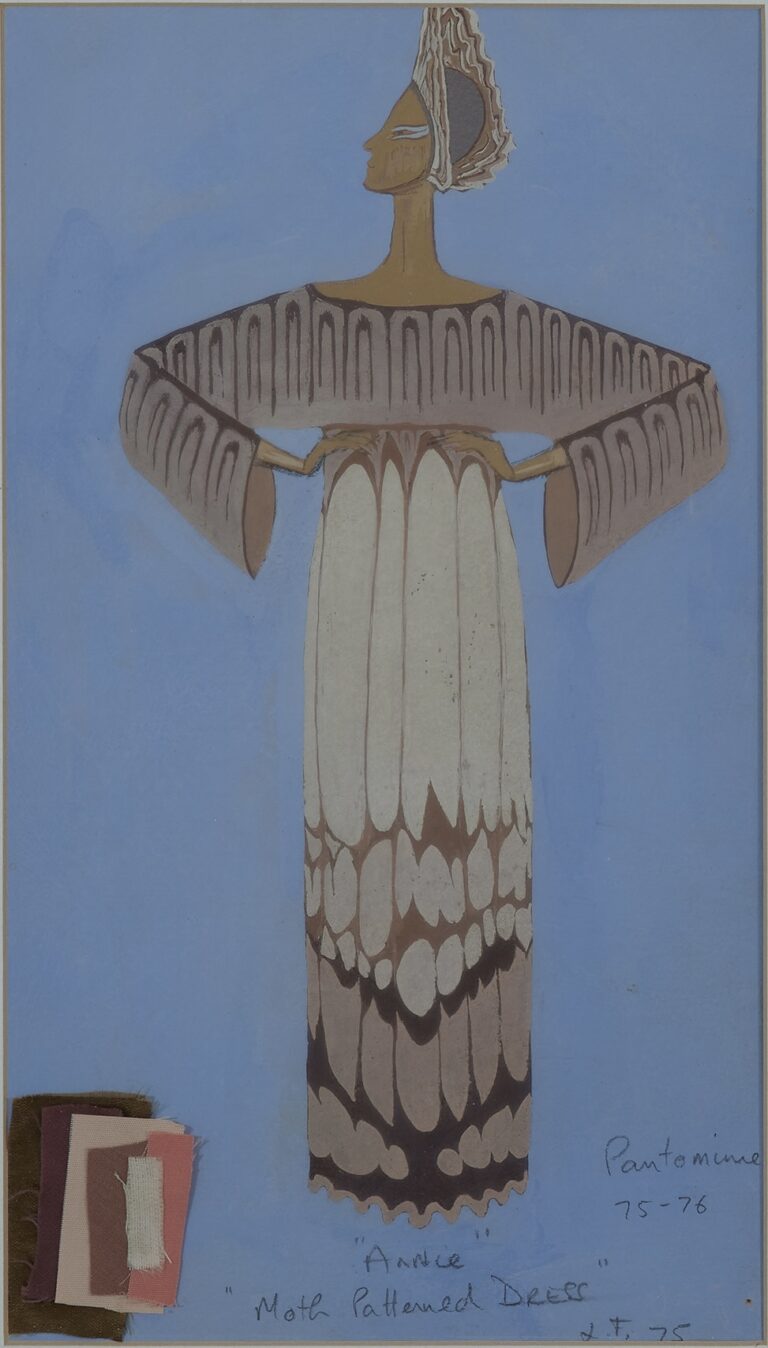 The Moth Dress, costume design for the Pantomime, The Witch, 1975
