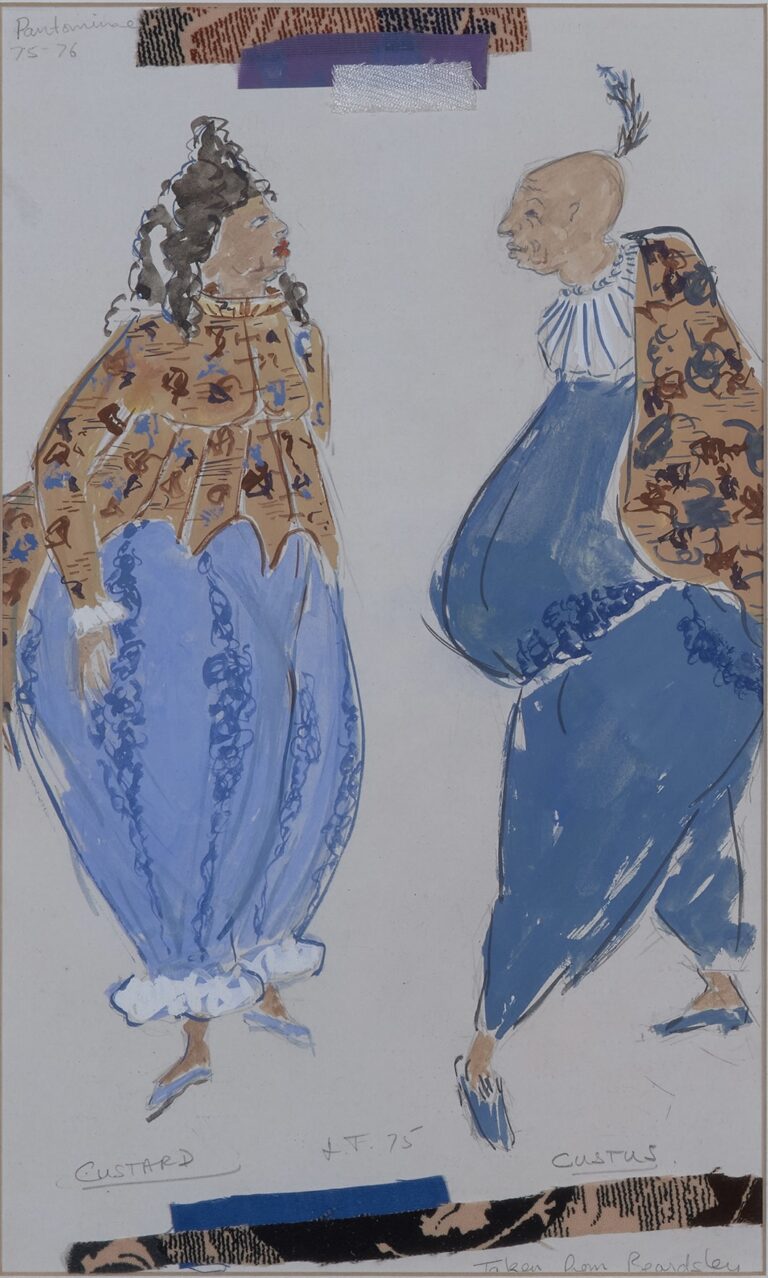 Custard and Custas, costume design for the Pantomime, The Witch, 1975