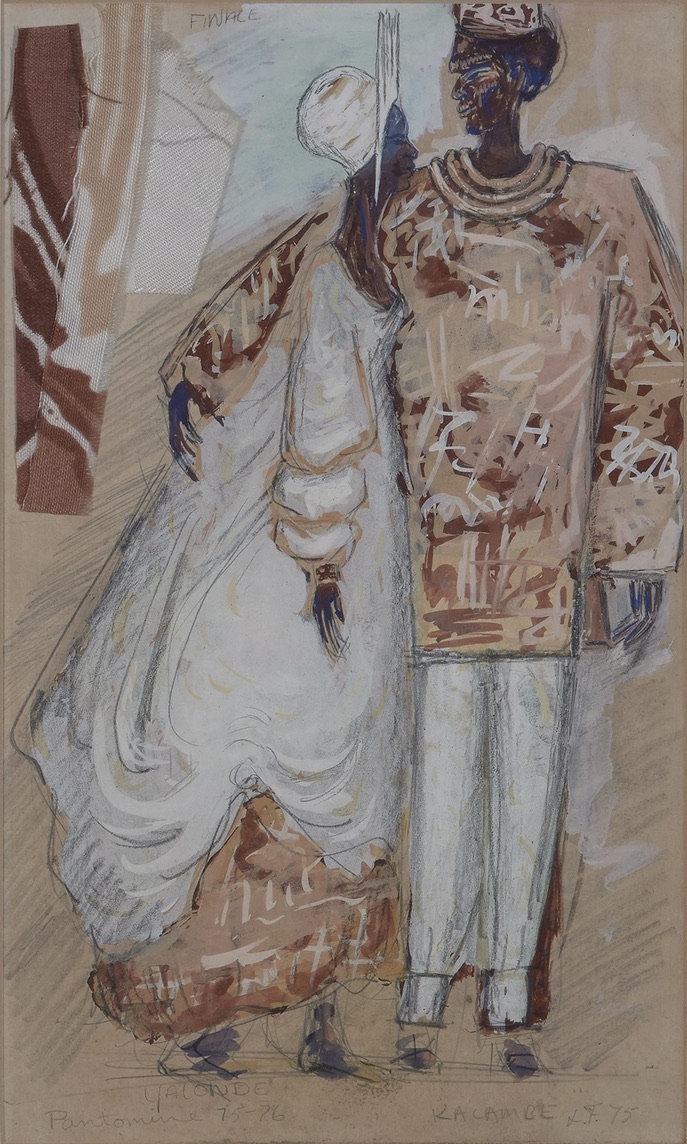 Yalonde and Kalambe, wedding costume design for the Pantomime, The Witch, 1975