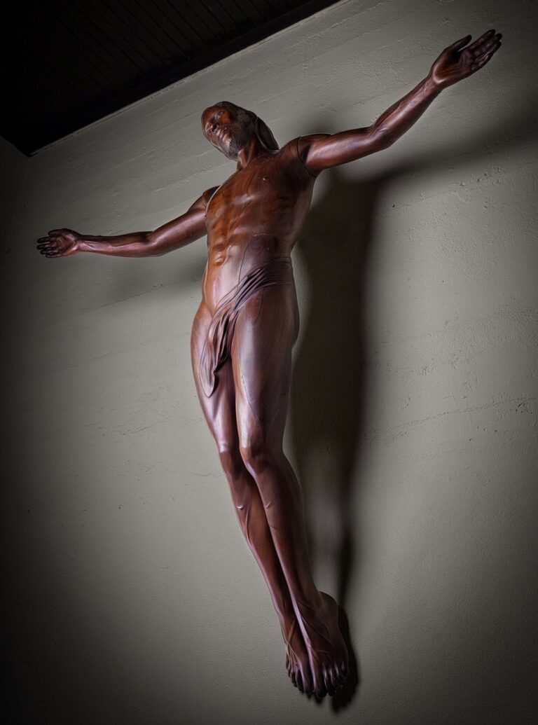 CHRIST ASCENDING, 2000, mahogany, life size, St Andrew Parish Church, Kingston, Jamaica
