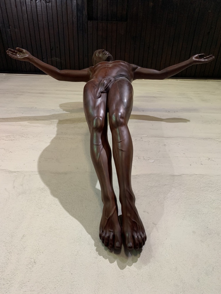 CHRIST ASCENDING, 2000, mahogany, life size, St Andrew Parish Church, Kingston, Jamaica