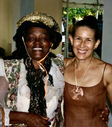 Melda Dalling and Laura, Where I Stand Exhibition, 2008, St Ann, Jamaica