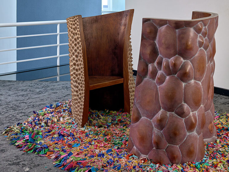 KING AND QUEEN MACKA, 2008, cedar